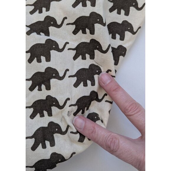 Bill Brown London Lucy Elephant Cotton Zippered Tote Shopping Bag - Picture 7 of 7